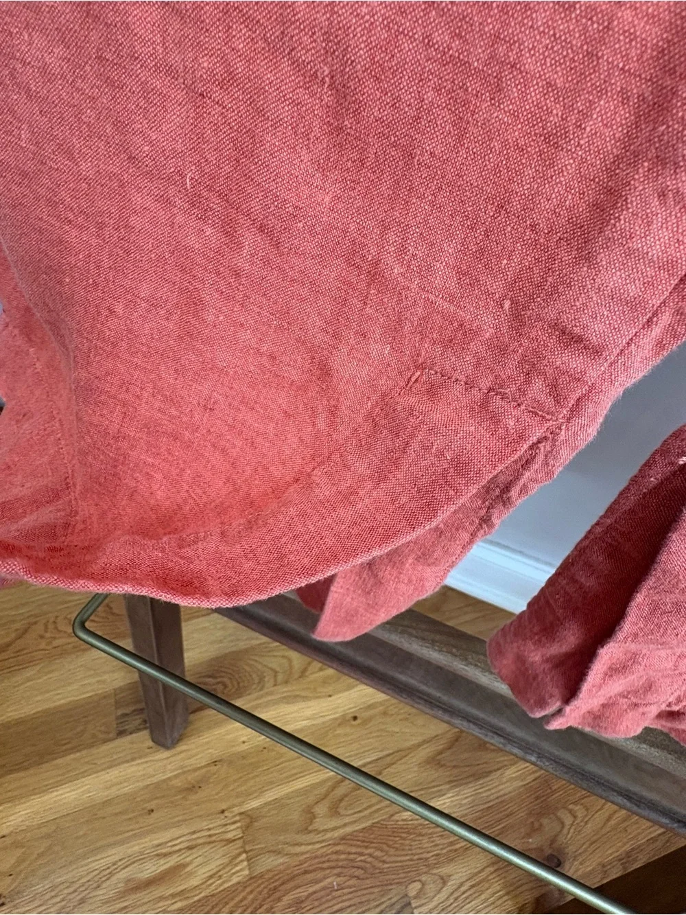 Athleta Coral Red Linen-Blend Casual pants (0303)